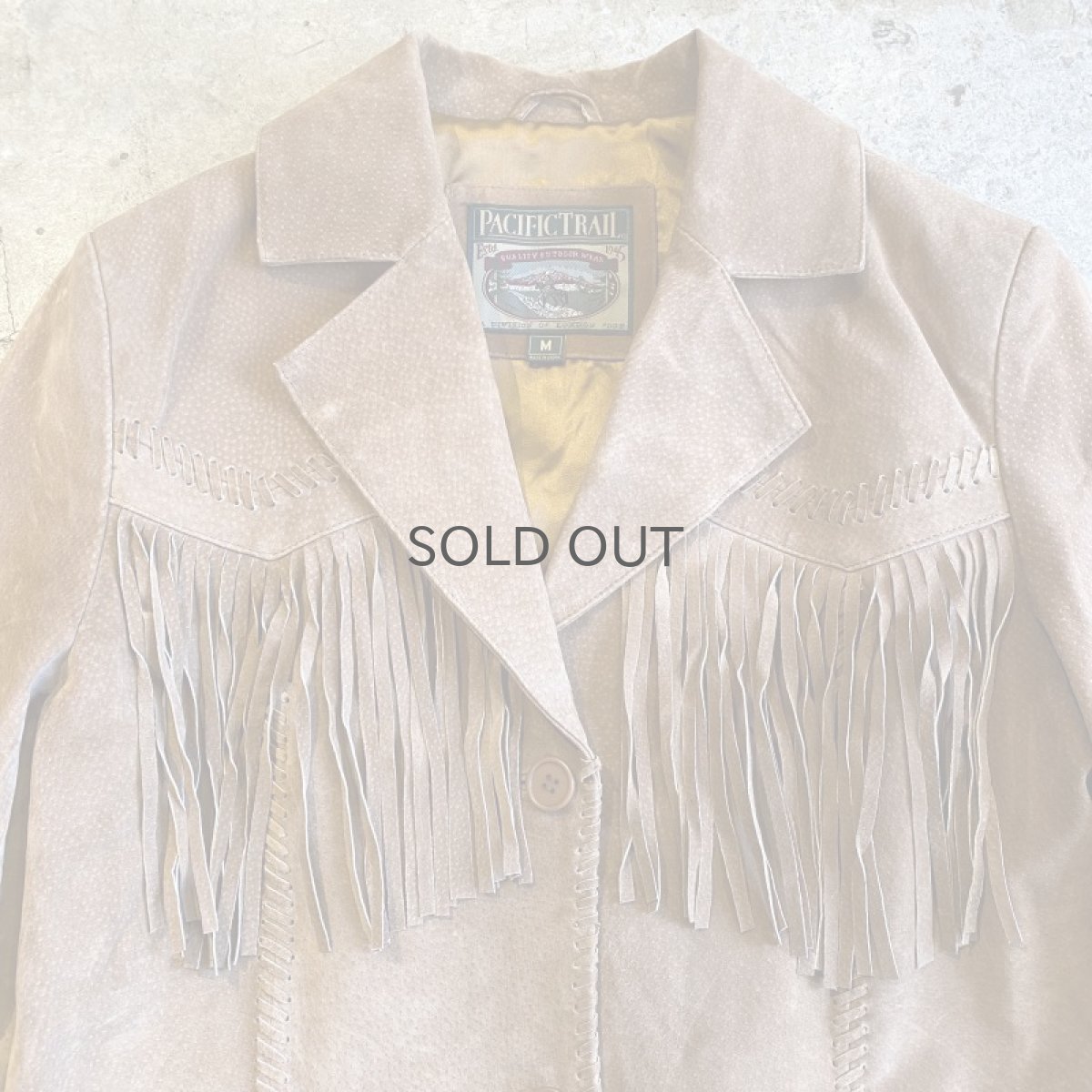 画像7: OLD FRINGE DESIGN SUEDE JACKET / Ladies M  (7)