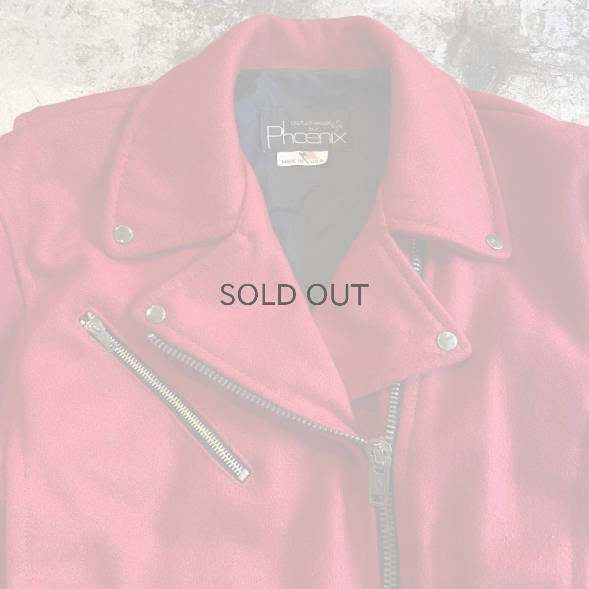 画像5: RED COLOR DESIGN RIDERS JACKET / Ladies M / MADE IN USA (5)