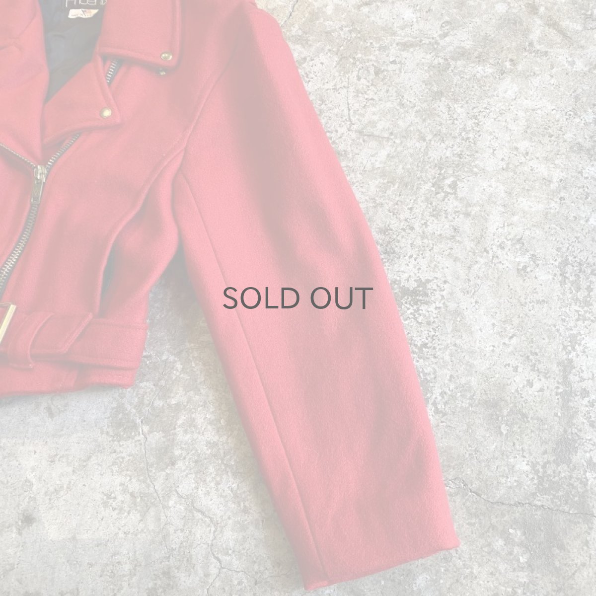 画像9: RED COLOR DESIGN RIDERS JACKET / Ladies M / MADE IN USA (9)