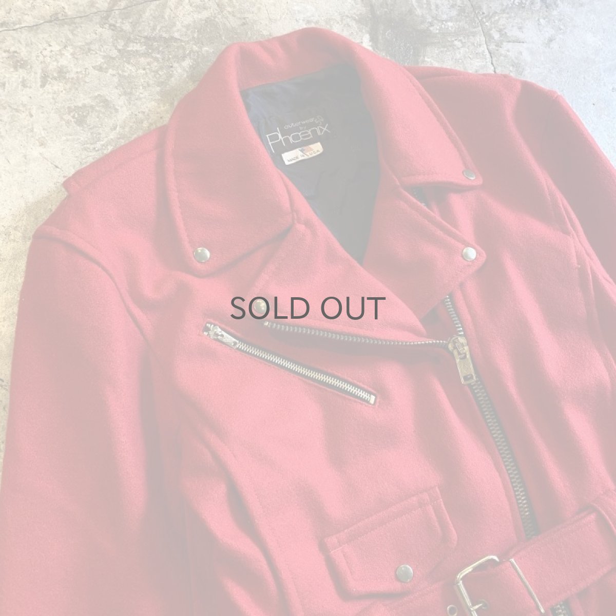 画像3: RED COLOR DESIGN RIDERS JACKET / Ladies M / MADE IN USA (3)