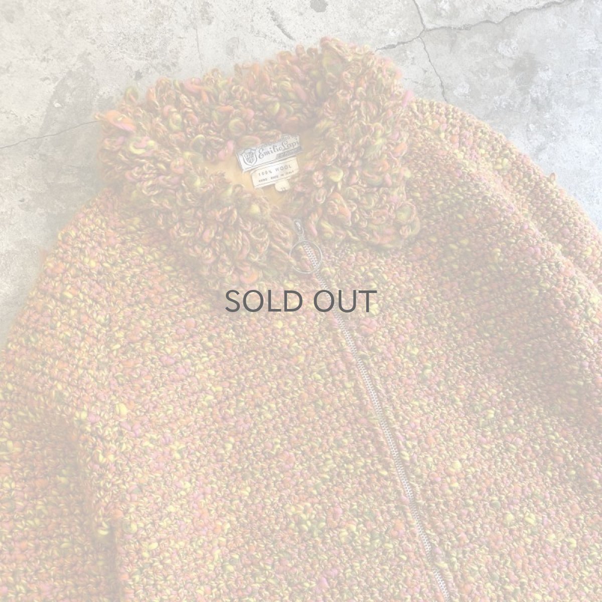 画像3: 60's VINTAGE MIX COLOR KNIT ZIP UP JACKET / Ladies M(13) / MADE IN ITALY (3)