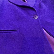 画像5: PURPLE COLOR WOOL TAILORED JACKET / Mens M (5)