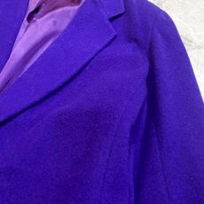 画像4: PURPLE COLOR WOOL TAILORED JACKET / Mens M (4)