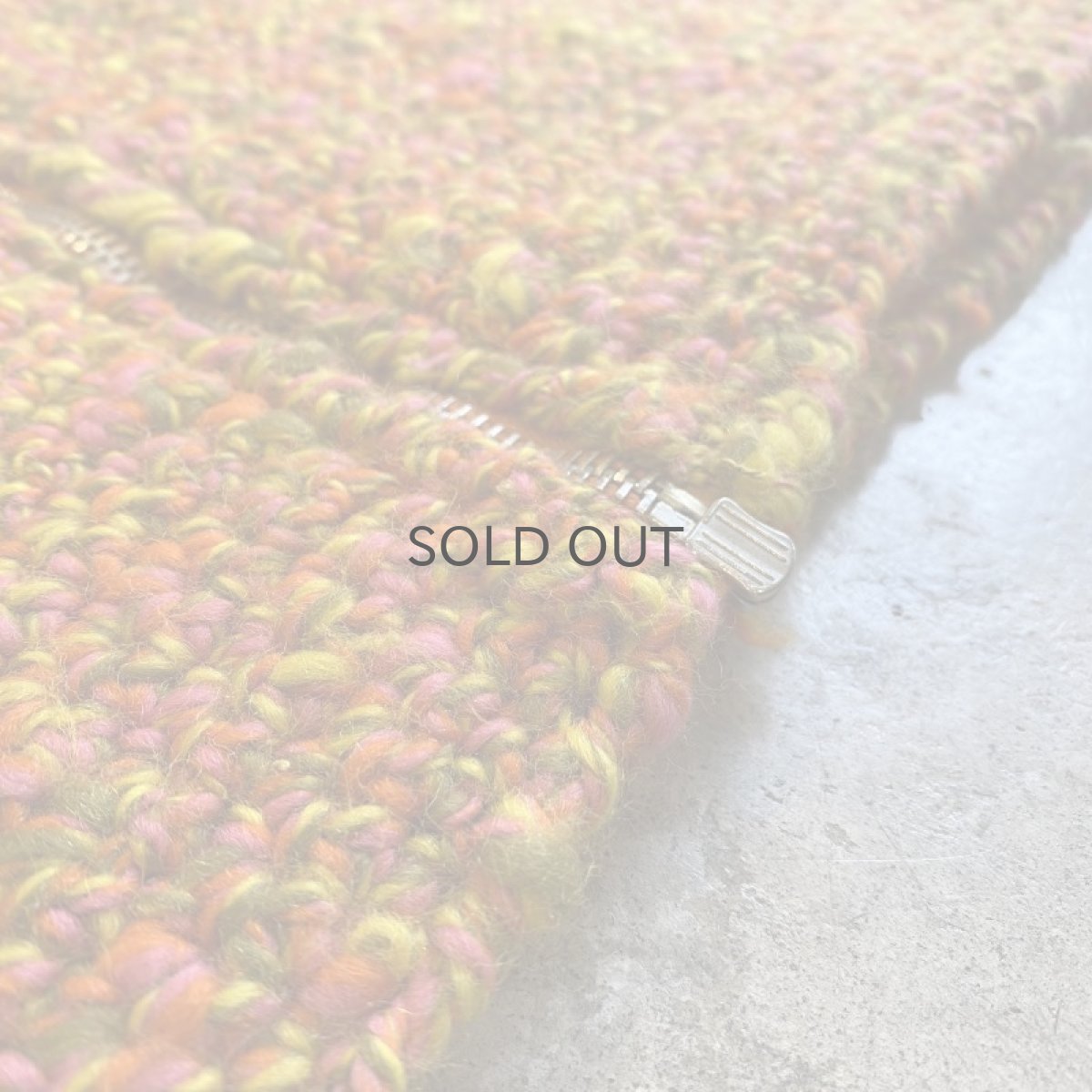 画像8: 60's VINTAGE MIX COLOR KNIT ZIP UP JACKET / Ladies M(13) / MADE IN ITALY (8)