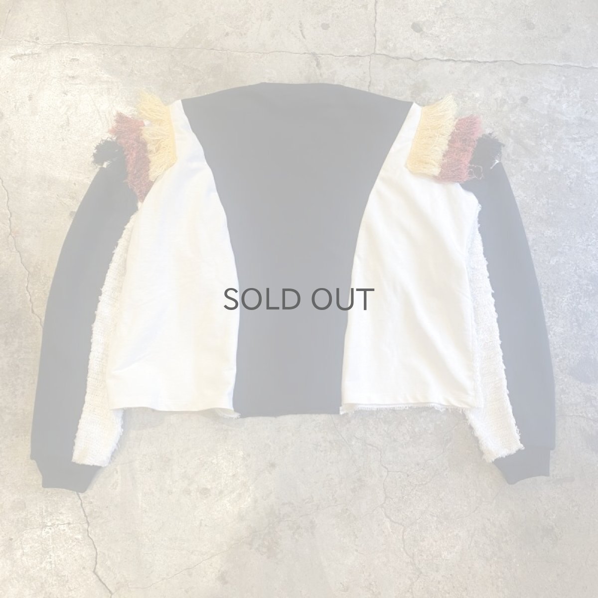 画像2: 【Wiz&Witch】"UNITED" FRINGE MIX FUTURE SWEAT / OS (2)