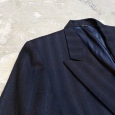 画像3: OMBRE STRIPE PATTERN DOUBLE BREASTED JACKET / Mens L (3)