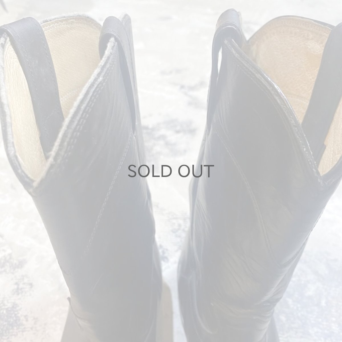 画像6: 【JUSTIN】WESTERN BLACK LEATHER BOOTS / 8.5 (6)