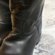 画像4: 【JUSTIN】WESTERN BLACK LEATHER BOOTS / 8.5 (4)