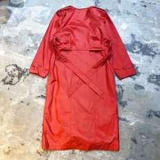 画像2: LUSTER RED COLOR NO COLLAR COAT / Mens M (2)