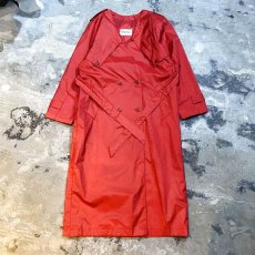 画像1: LUSTER RED COLOR NO COLLAR COAT / Mens M (1)