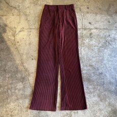 画像1: DEEP RED COLOR RIB VELVET FLARE PANTS / W26(0) (1)