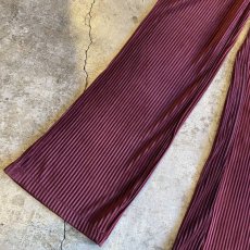 画像5: DEEP RED COLOR RIB VELVET FLARE PANTS / W26(0) (5)