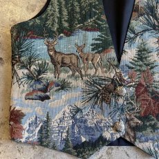 画像5: LANDSCAPE PATTERN GOBELIN VEST / Ladies S / MADE IN CANADA (5)