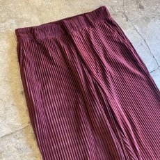 画像2: DEEP RED COLOR RIB VELVET FLARE PANTS / W26(0) (2)