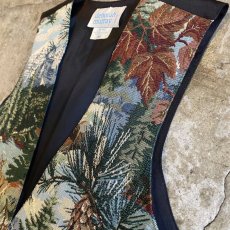 画像7: LANDSCAPE PATTERN GOBELIN VEST / Ladies S / MADE IN CANADA (7)