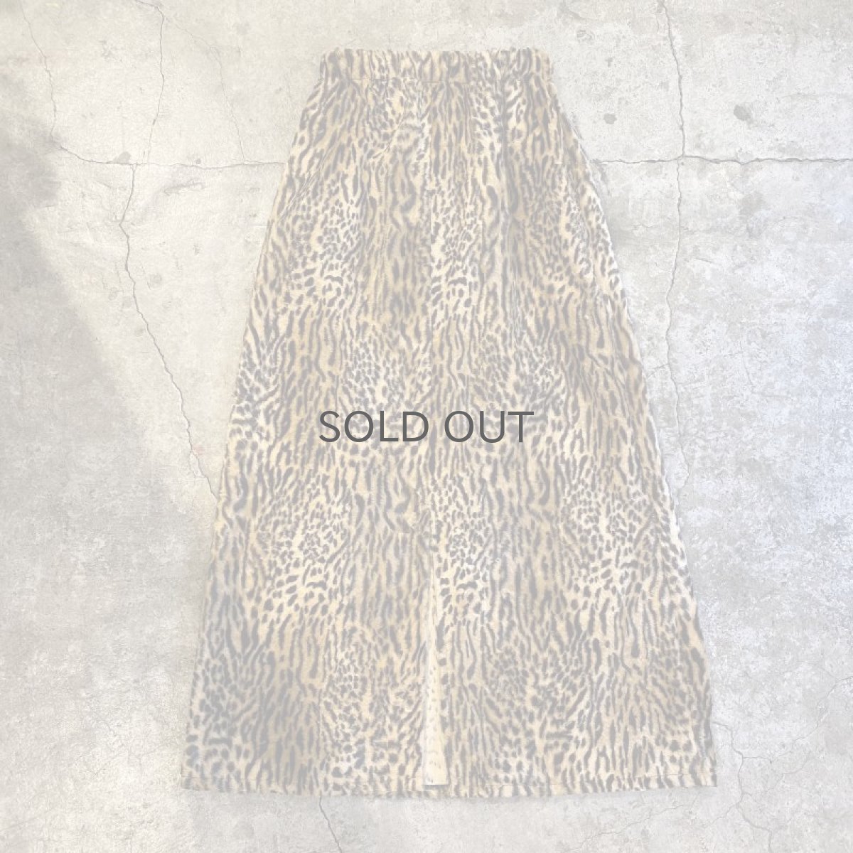 画像2: 【Wiz&Witch】"1950" LEOPARD BACK SLIT LONG SKIRT / FREE (2)