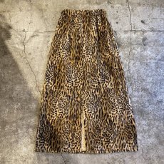 画像2: 【Wiz&Witch】"1950" LEOPARD BACK SLIT LONG SKIRT / FREE (2)