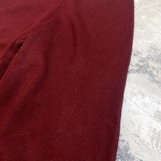 画像4: WINE RED COLOR WIDE SILHOUETTE KNIT PANTS / W30~ (4)