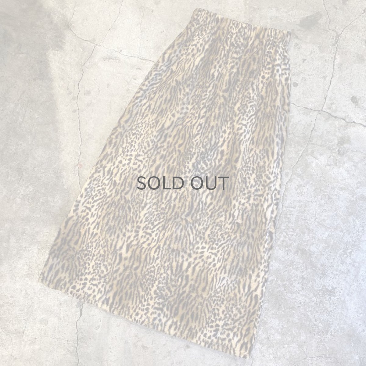 画像4: 【Wiz&Witch】"1950" LEOPARD BACK SLIT LONG SKIRT / FREE (4)