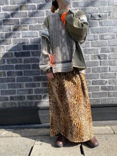 画像10: 【Wiz&Witch】"1950" LEOPARD BACK SLIT LONG SKIRT / FREE (10)