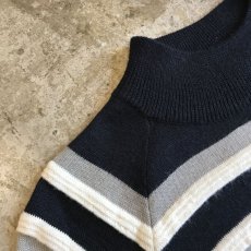 画像8: BORDER PATTERN MOCK NECK KNIT SWEATER / Ladies M (8)