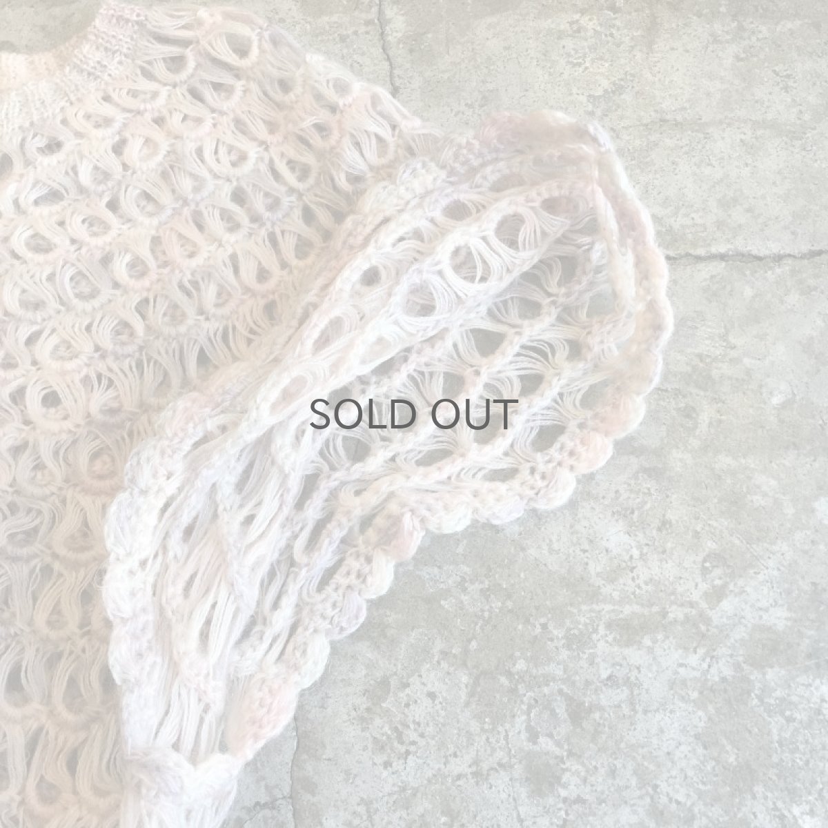 画像6: MIX COLOR 2 WAY DESIGN CROCHET KNIT CARDIGAN / Ladies M (6)