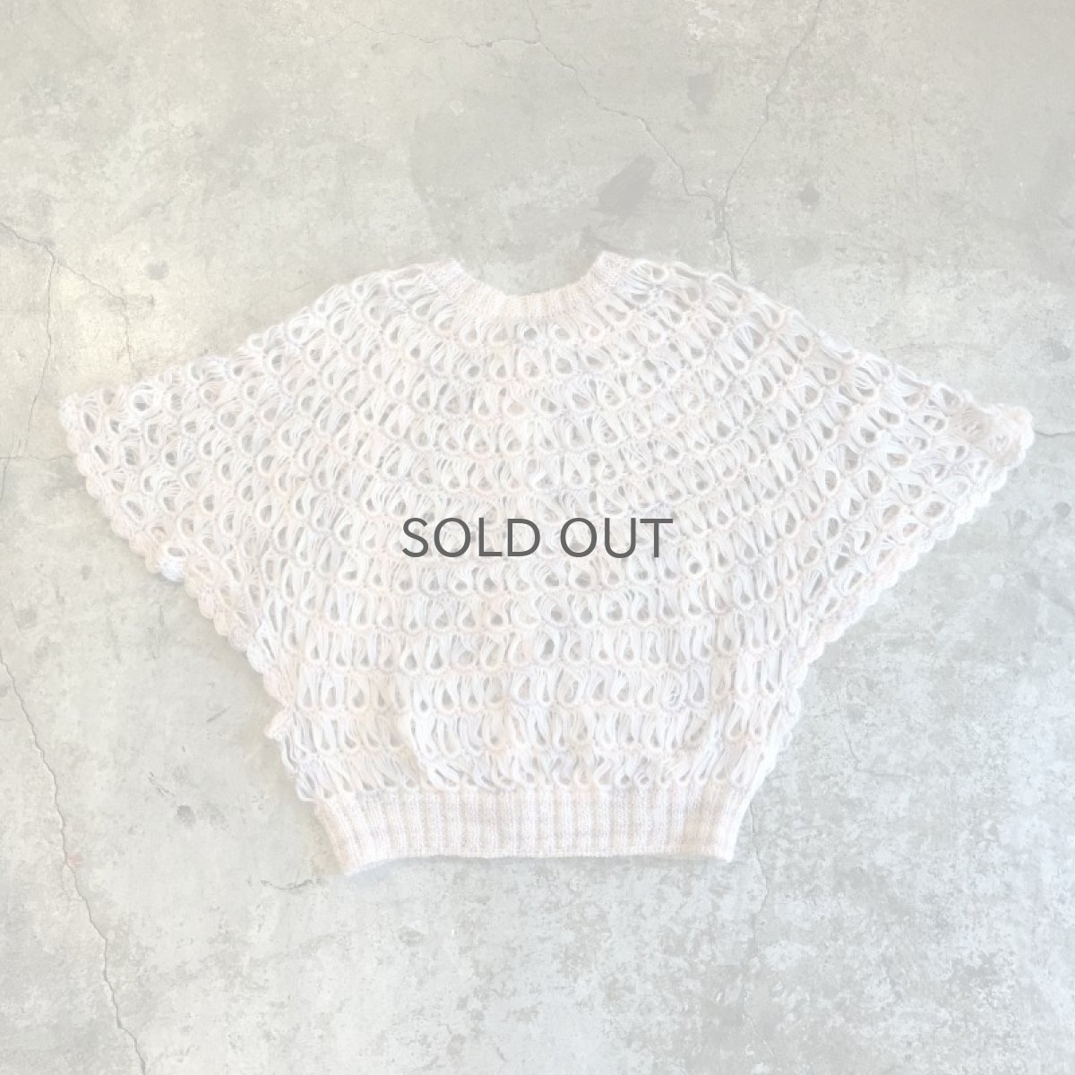 画像2: MIX COLOR 2 WAY DESIGN CROCHET KNIT CARDIGAN / Ladies M (2)