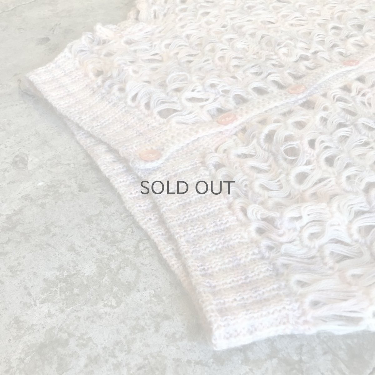 画像4: MIX COLOR 2 WAY DESIGN CROCHET KNIT CARDIGAN / Ladies M (4)