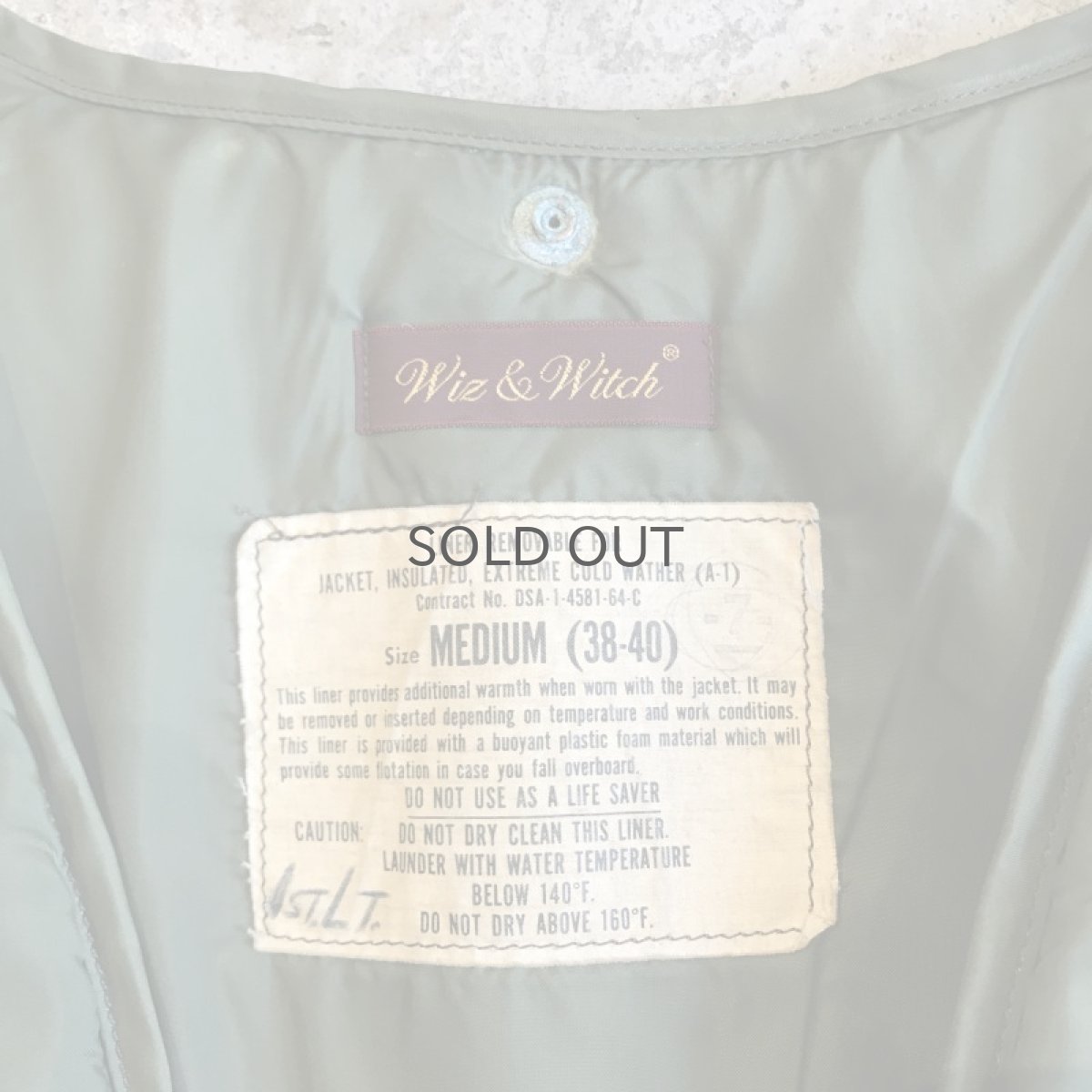 画像10: 【Wiz&Witch】"HOOK UP" OLD MILITARY LINER JACKET / OS (10)