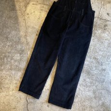 画像4: BLACK COLOR CORDUROY OVERALL / Ladies S(M) / MADE IN USA (4)