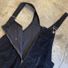 画像6: BLACK COLOR CORDUROY OVERALL / Ladies S(M) / MADE IN USA (6)