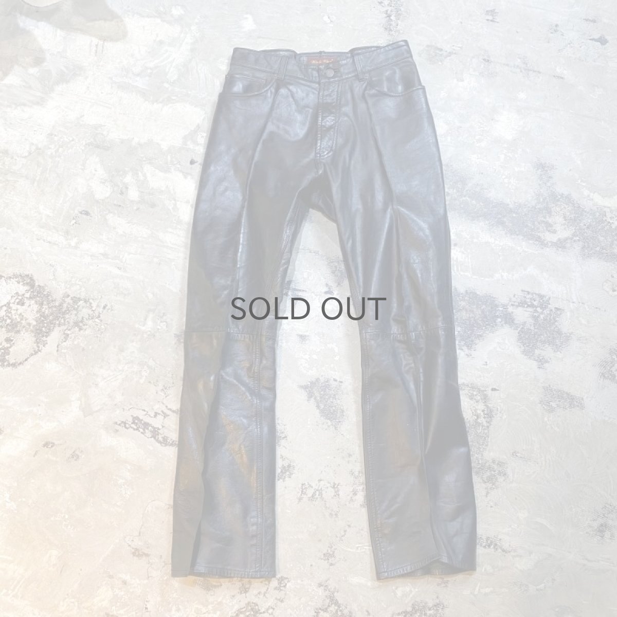 画像1: 【Wiz&Witch】FLARE CUT LEATHER PANTS / W30 (1)