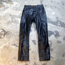 画像1: 【Wiz&Witch】FLARE CUT LEATHER PANTS / W30 (1)