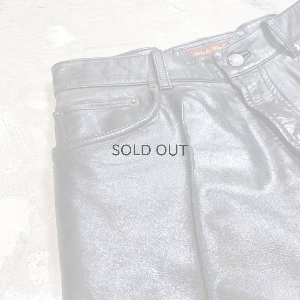 画像3: 【Wiz&Witch】FLARE CUT LEATHER PANTS / W30 (3)