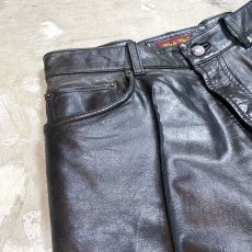 画像3: 【Wiz&Witch】FLARE CUT LEATHER PANTS / W30 (3)