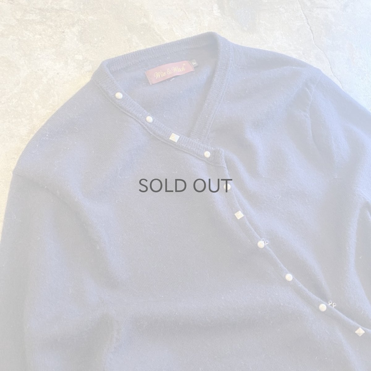 画像3: 【Wiz&Witch】"WEIRD" HOOK UP DEFORMATION STUDS CARDIGAN / OS (3)