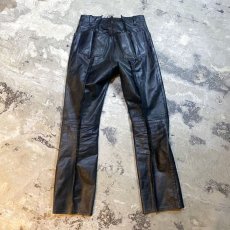 画像2: 【Wiz&Witch】FLARE CUT LEATHER PANTS / W30 (2)