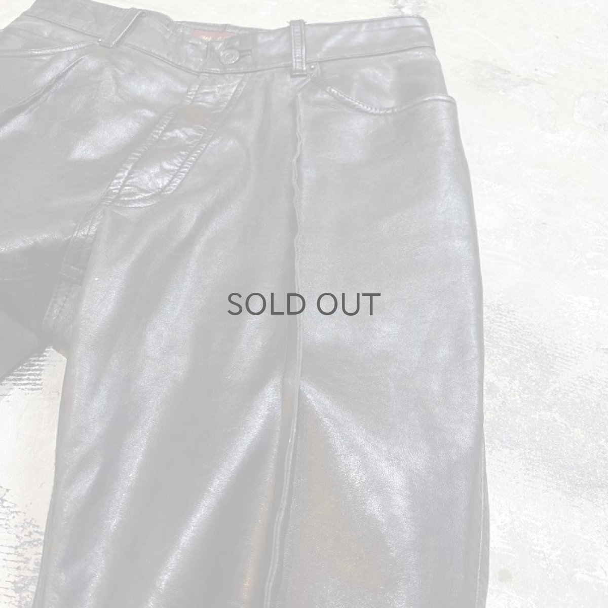 画像4: 【Wiz&Witch】FLARE CUT LEATHER PANTS / W30 (4)