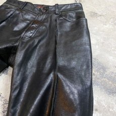 画像4: 【Wiz&Witch】FLARE CUT LEATHER PANTS / W30 (4)