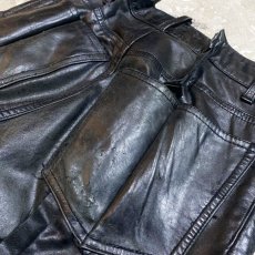 画像9: 【Wiz&Witch】FLARE CUT LEATHER PANTS / W30 (9)