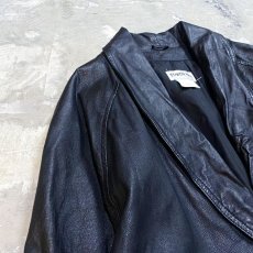 画像3: SHAWL COLLAR SINGLE LEATHER COAT / Mens S(L) (3)