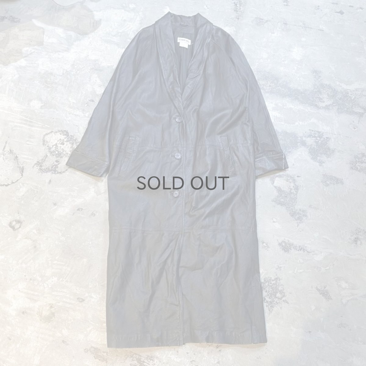 画像1: SHAWL COLLAR SINGLE LEATHER COAT / Mens S(L) (1)