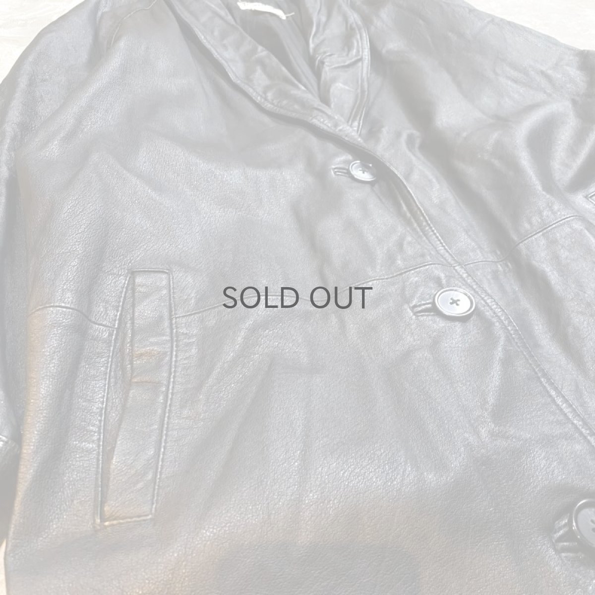 画像5: SHAWL COLLAR SINGLE LEATHER COAT / Mens S(L) (5)