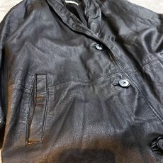 画像5: SHAWL COLLAR SINGLE LEATHER COAT / Mens S(L) (5)