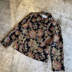 画像4: ALL OVER FLOWER PATTERN GOBELIN ZIP UP JACKET / Ladies M(10) / MADE IN USA  (4)