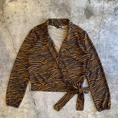 画像1: TIGER PATTERN CACHE COEUR DESIGN L/S TOPS / Ladies M (1)