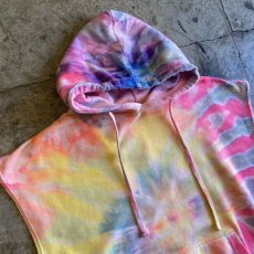 画像3: TIE DYE PATTERN CUT OFF N/S SWEAT / Ladies M (3)