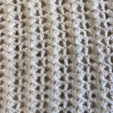 画像10: IVORY COLOR PATTERN CROCHET DESIGN KNIT VEST / Ladies M (10)