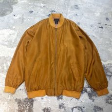 画像1: CAMEL COLOR SILK BLOUSON / Mens L (1)