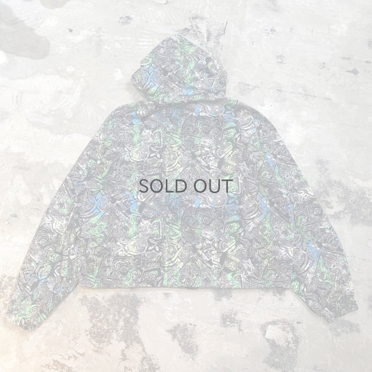 画像2: ART GRAPHIC PATTERN ZIP UP HOODIE JACKET / Mens M (2)